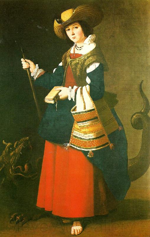 Francisco de Zurbaran st. agatha. Spain oil painting art